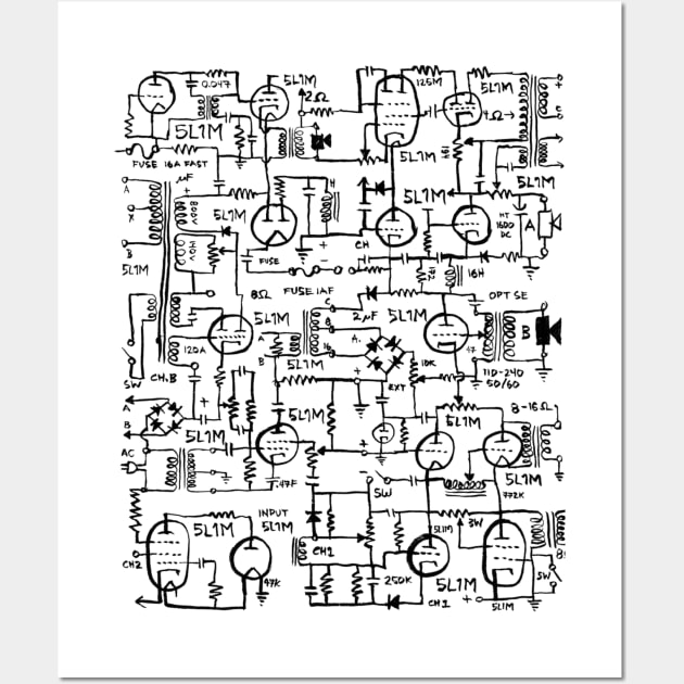 5L1M Schematic Version 1 Wall Art by 5L1M